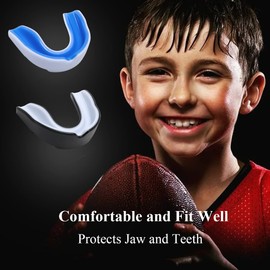 Gum Shield Kids 2 Pcs (Age 5-8) - Junior Mouth Guard for Rugby Hockey Boxing Protecting Teeth