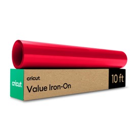 Cricut Value Iron On, Red (12in x 10ft roll) - HTV Heat Transfer Vinyl