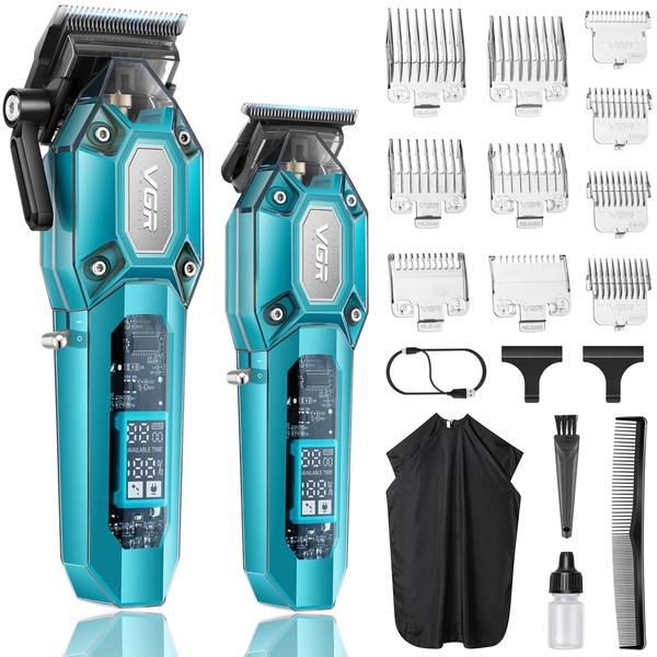 VGR Professional Hair Clippers for Men, Cordless Barber Clippers and