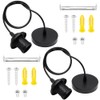 GOIYZTTR 2 Pack Black Pendant Light Fitting E27 Ceiling Rose