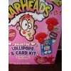 Unbranded Warheads Valentine's Lollipops & Card Kit Black Cherry