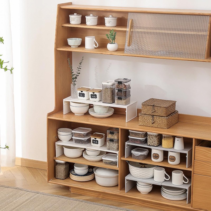 Kitchen cabinets and Counter Shelves Layered Shelves,Cupboard Organizer,Store and Increase
