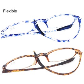 Mcoorn Lightweight and Flexible Reading Glasses Stylish Colorful Reader for Women 3.00
