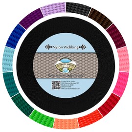 Country Brook Design - 1 Inch Black Super Heavy Nylon Webbing, 10 Yards