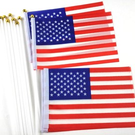 F NODE American Flag Mini Flags, Set of 10, No. 8 with Sticks, USA Flags, American Flags, United Kingdom, History, Stars, Origin Blue, Orientation, Vertical Flags, American Flags, Types, United