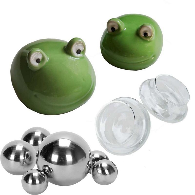Gartenzaubereien Swimming Frogs Set of 2 with Tea Light Bowls