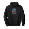 Psychedelic Glowing Mushroom Art | Blacklight Forest Fungi Pullover Hoodie