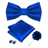 RBOCOTT Royal Blue Bow Tie for Men Silk Bowtie and