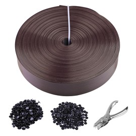 Zadery Chain Link Fence Tape,250ft×1.85in, Fence Privacy Strip,One Hole Punch&200 Fasteners，Suitable for Terraces, Patio, Gates, Swimming Pool (Brown)