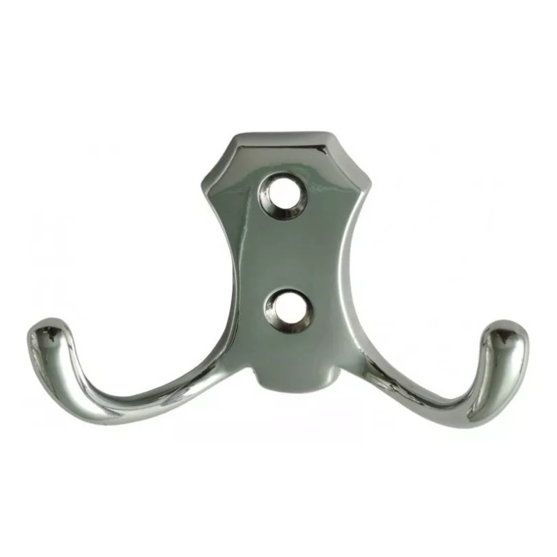 LIZOFERTAS Gancho Perchero Doble Incluye Tornillos Paquete De 4 Pzas