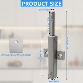 2PCS Push to Open Door Catch, Magnetic Push Latch 50N Spring Release Open Catch Heavy Duty Push Door Catch Touch Open Door Closing for Kitchen Cupboard Wardrobe Closure Drawer No Handle Door Mechanism