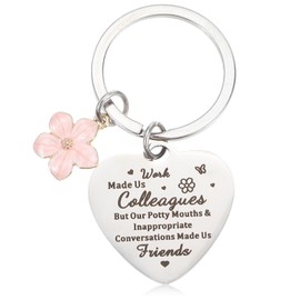 Ouligay Coworker Leaving Keychain Gifts for Women Men Funny Work Bestie Gifts Friendship Keyring Farewell Goodbye Gifts for Coworkers Going Away Gifts for Coworkers Women Bestie Birthday Gifts