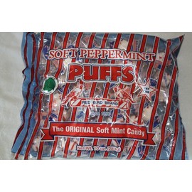 Red Bird 10 Ounce Peppermint Puffs Candy Lay Down Bag (Pack of 3)