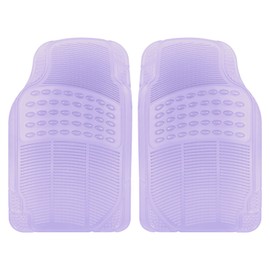 Carbella Automotive Floor Mats for Cars, 2 Piece Car Floor Mats, Trim-to-Fit All Weather Clear Car Mats for Auto Truck Van SUV, Car Floor Mats for Women - Translucent Purple