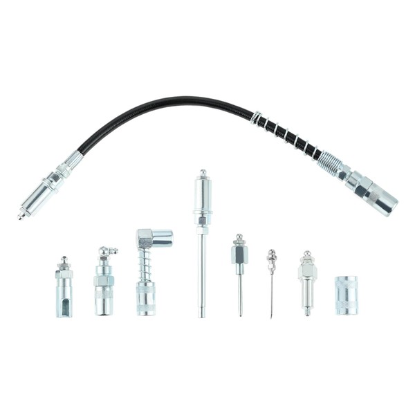 HZ-MONSTAR 9Pcs Quick Connect Greasing Accessory Kit, Grease Gun Couplers