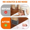 Rectangle Chair Leg Protectors for Hardwood Floors,Black,0.75 x 1.5