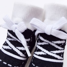 Sanlutoz Baby Socks Boys Tabi Socks Newborn Cotton Formal Tuxedo Sports Inspired Gift, Black Color Sign