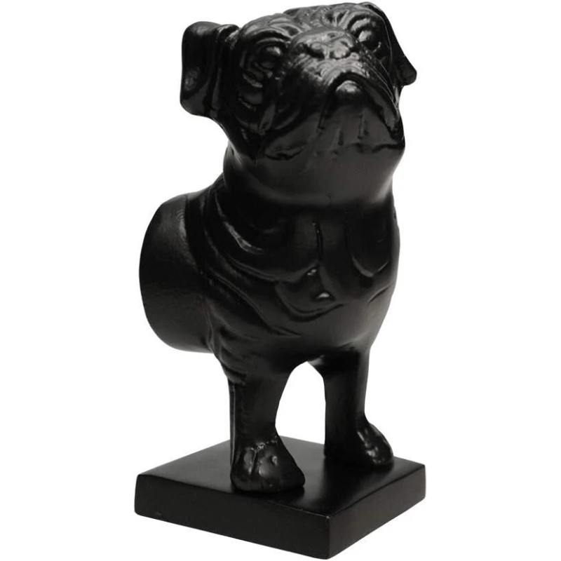 Livevie Pug Figure Decorative Bookends, Heavy Duty Metal Non-Skid Bookends