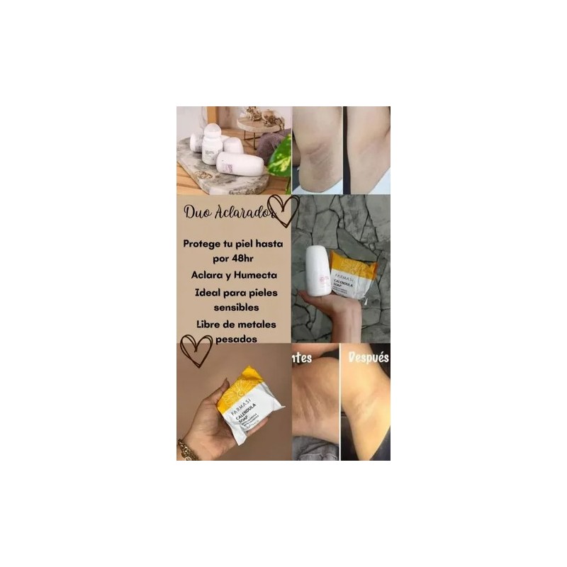 Kit De Desodorante Y Jabón Caléndula Aclara La Piel Farmasi