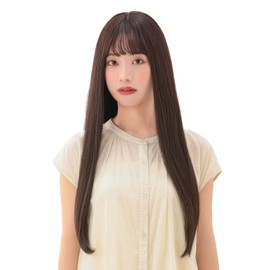 AQUADOLL MBK. Wg331MBK Wig, Long, Straight, Full Wig, Black Hair, Blonde, Pudding, One Size Fits Most
