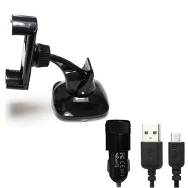 K-S-Trade Qualitativ & Innovativ Halterung Für Cubot Kingkong 6 Windschutzscheibe/Armaturenbrett + LADEGERÄT Mit Mico USB Kabel Autohalterung KFZ
