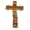 Father in Heaven Olive Wood Spanish Hanging Cross 9"