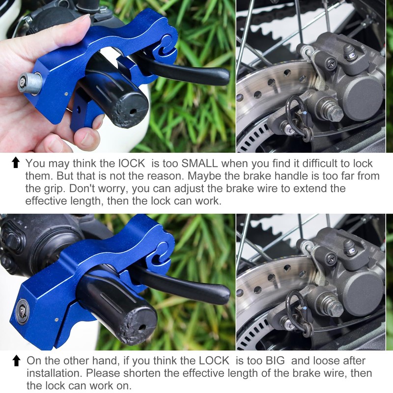 Windance Motorcycle Anti Theft Lock,Heavy Duty Front Brake Lock,Throttle Grip