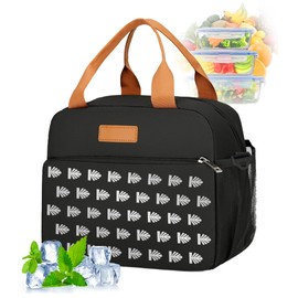 Reusable Lunch Tote Bag for Men and Women – Portable, Lightweight, Large Capacity Lunch Bag for Office, Picnic, or Travel – Leak-Resistant Design (Black)