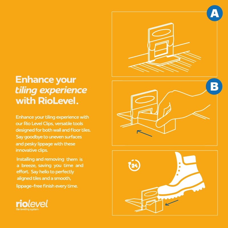 RioLevel Tile Leveling System Clips | 250 PCS | 1/32"(1mm),