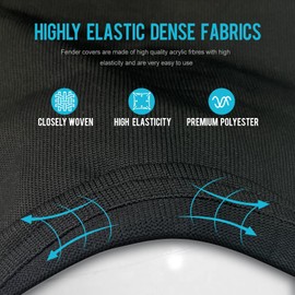 Cerumute Boat Fender Covers, 4 Pack 10" x 26" Boat Bumper Covers for Center Rope Tube Style Fenders (Boat Fender Not Included)