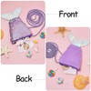 15 Pcs Mermaid Tail Coin Purse Mermaid Sequin Crossbody Coin