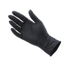 Nitrile Gloves Pack of 100 in Dispenser Box - Powder Free, Non-Sterile, Can Be Worn On Both Sides - Black (M)