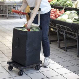 Foldable Aluminum Hand Cart, Lightweight Mini Shopping & Delivery Cart for Home Use Cargo Hauling