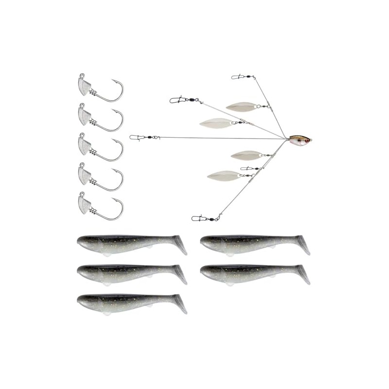 YUM Scottsboro Swimbait 3" Kit Rainbow Shad 3"