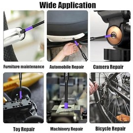 Vmitejoe Replacement Spare Parts Magnetic Drill Bits Anti-Slip and Shock-Proof Bits with Screwdriver Bits Magnetic Screwdriver Set (5Set)