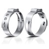 Alcyuh 50Pcs 32.9mm-36.1mm Single Ear Hose Clamp Crimp Clamps, Stainless