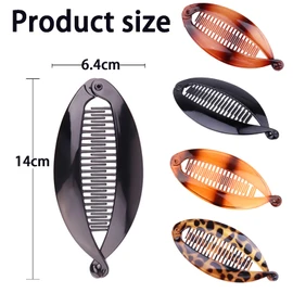 4 Pcs Banana Hair Clip for Fine Hair, Banana Clip for Women Womens Hair for Thick Curly Hair Accessories Beauty Accessories Retro Design Banana Hair Clips for Women Girls