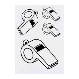 Azeeda 4 x 'Pfeife' Temporäre Tattoos - Wasserfest, Hautfreundlich & Ungiftig · Transfers in Verschiedenen Größen (TO00085926)