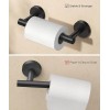 FORIOUS Matte Black Stainless Steel Toilet Paper Holder - Rustproof