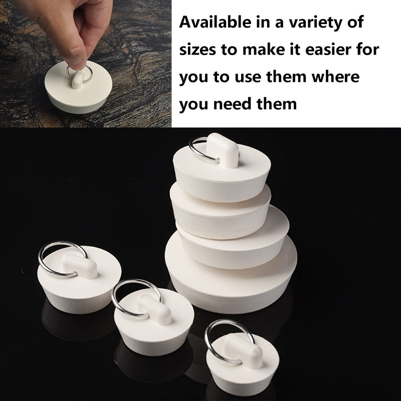 GWAWG Drain Stoppers 5PCS Rubber Plugs Bathtub Plugs Various sizes