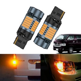 HiAce 200 Series/Regius Ace 200 Series Compatible/Compatible/Front Rear LED Turn Signal, Built-in Resistor, T20 Pinch Part, Amber, 2016 Chip, SMD Aluminum Heatsink for Aviation, Equipped with High
