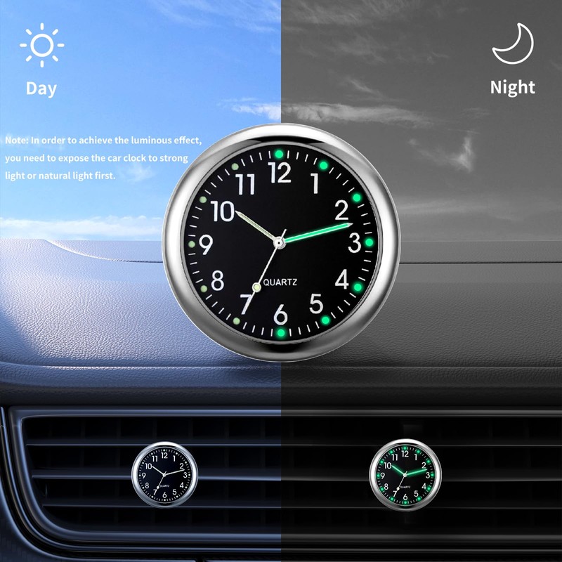 Car Clock for Dashboard Stick on Clock, Small Clock, Mini