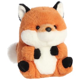 Aurora® Round Rolly Pet™ Finley Fox™ Stuffed Animal - Adorable Companions - On-The-Go Fun - Orange 5 Inches