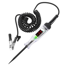 Linkstyle 3-120V DC Automotive Test Light, Steel Probe Circuit Tester LED Digital Display for Cars, Motorcycles, Trucks