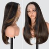 Ninroc Highlight Layered Lace Front Wigs Glueless Straight Layered Cut