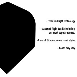 Harrows Dart Flights - Set of Assorted Extra Strong Dart Flights, Premium Flight Technology (25 Flights in Total)