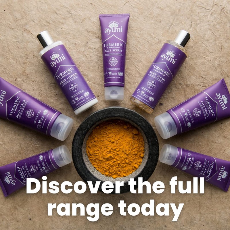 Ayumi Turmeric & Papaya Body Scrub, With Ground Olive Stones