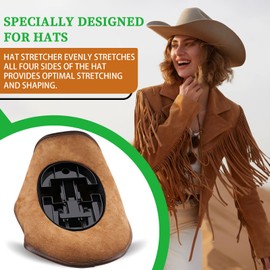 Coopache Adjustable Hat Stretcher for Baseball Caps Hat Stretchers for Fitted Hats Size 6 7/8 to 8 1/2 Lightweight Cap Stretcher, Black