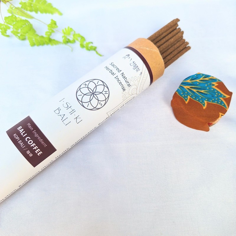 I-SHI-KI BALI Incense, Bali Coffee, Sacred Natural Herbal Incense, Pack
