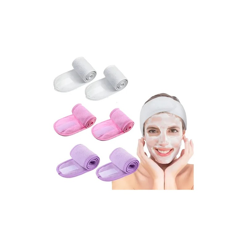 Facial Spa Diadema Maquillaje Cinta Mágica Cabello 6 Pza